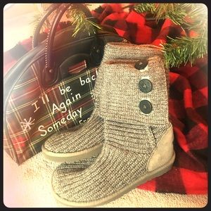 UGG Classic Button detailed Knit Boots